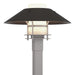 Henry Outdoor Post Light in Coastal Burnished Steel with Coastal Oil Rubbed Bronze Accent - 344227-SKT-78-14-GG0026 by Hubbardton Forge