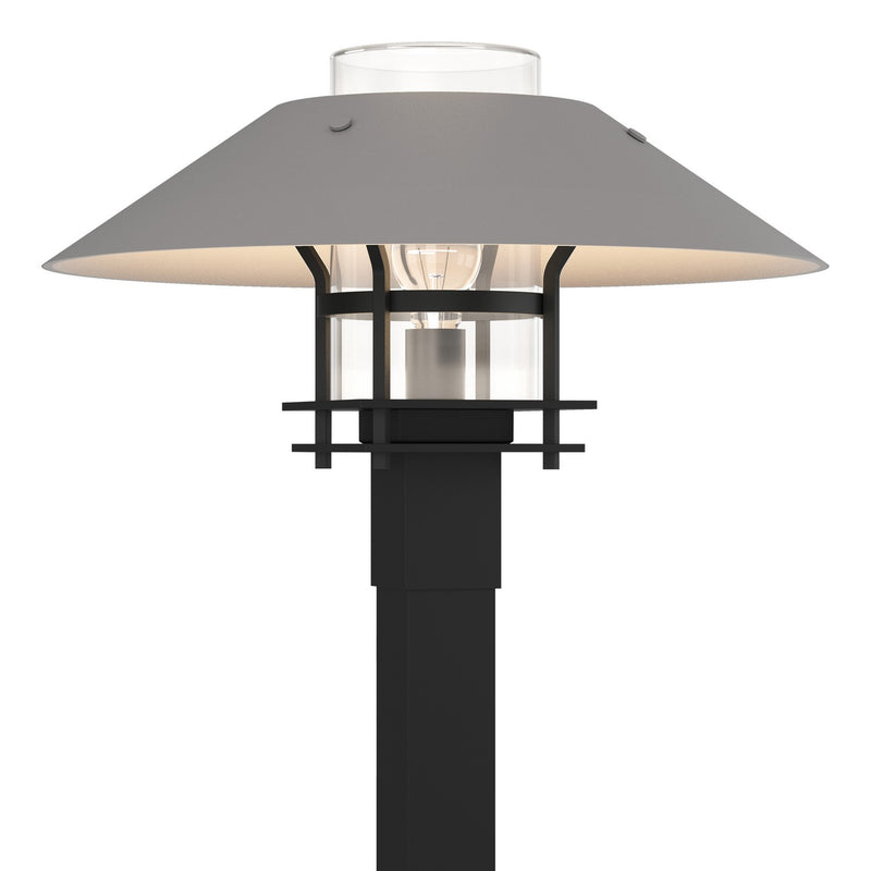Henry Outdoor Post Light in Coastal Black with Coastal Burnished Steel Accent - 344227-SKT-80-78-ZM0026 by Hubbardton Forge