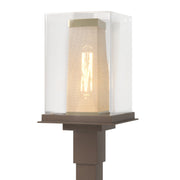 Polaris Outdoor Post Light in Coastal Bronze with Coastal Gold Accent - 344850-SKT-75-70-ZM0084 by Hubbardton Forge