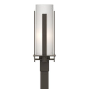 Forged Vertical Bars Outdoor Post Light in Coastal Dark Smoke - 347288-SKT-77-GG0040 by Hubbardton Forge