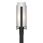 Forged Vertical Bars Outdoor Post Light in Coastal Black - 347288-SKT-80-GG0040 by Hubbardton Forge
