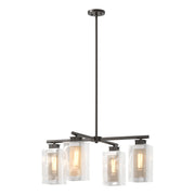 Polaris Outdoor 4-Light Pendant in Coastal Oil Rubbed Bronze with Coastal Silver Accent - 364213-SKT-MULT-14-72-ZM0093 by Hubbardton Forge