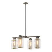 Polaris Outdoor 4-Light Pendant in Coastal Dark Smoke with Coastal Gold Accent - 364213-SKT-MULT-77-70-ZM0093 by Hubbardton Forge