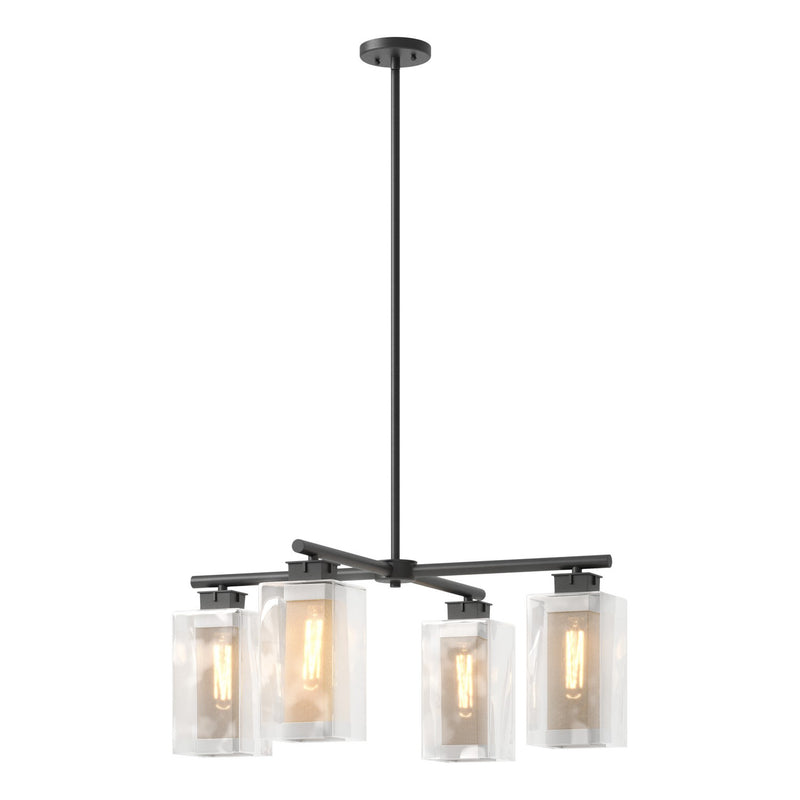 Polaris Outdoor 4-Light Pendant in Coastal Black with Coastal Silver Accent - 364213-SKT-MULT-80-72-ZM0093 by Hubbardton Forge