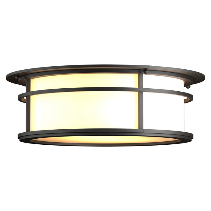 Province Outdoor Flush Mount in Coastal Oil Rubbed Bronze - 365650-SKT-14-GG0218 by Hubbardton Forge