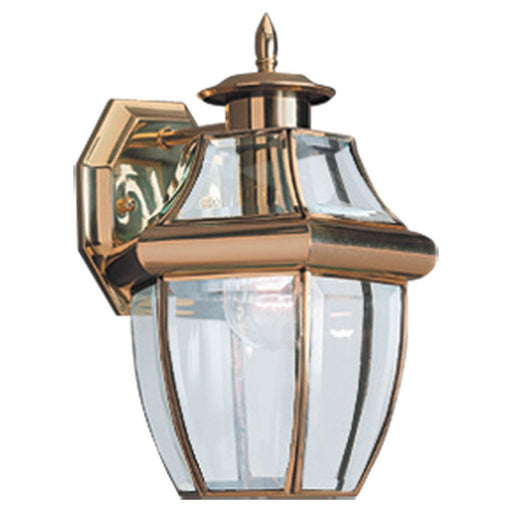 Lancaster Medium Outdoor Wall Lantern in Polished Brass