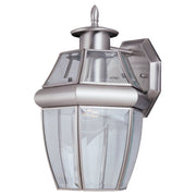 Lancaster Medium Outdoor Wall Lantern in Antique Brushed Nickel