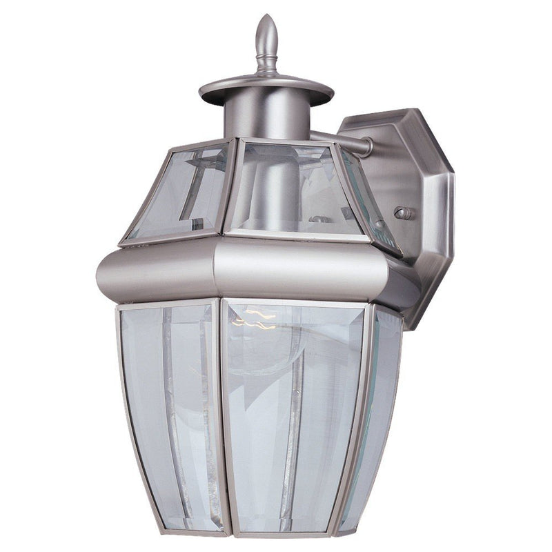 Lancaster Medium Outdoor Wall Lantern in Antique Brushed Nickel