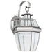 Lancaster One Light Outdoor Wall Lantern in Antique Brushed Nickel