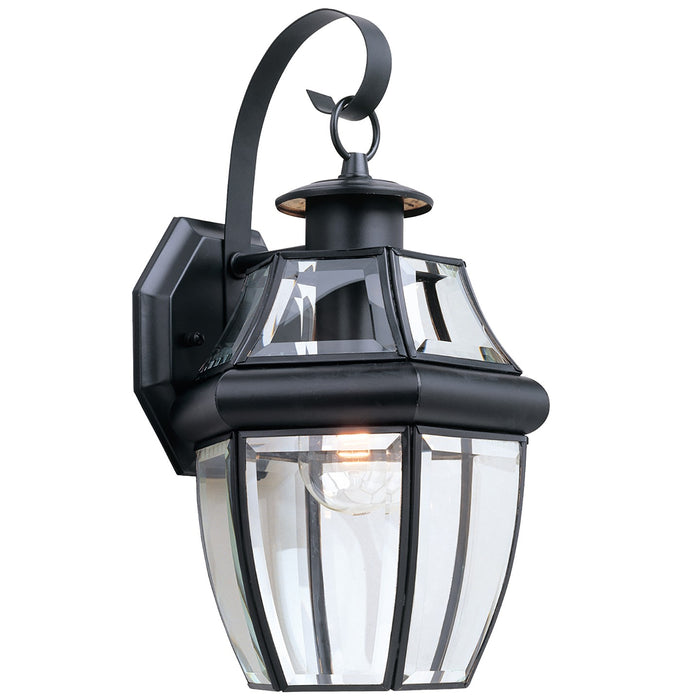 Lancaster One Light Outdoor Wall Lantern in Black