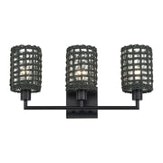 Twinewell 3-Light Bath Vanity Light in Black