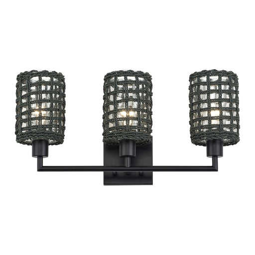 Twinewell 3-Light Bath Vanity Light in Black