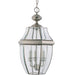 Lancaster Three Light Outdoor Pendant in Antique Brushed Nickel