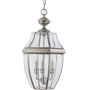 Lancaster 3-Light Outdoor Lantern Pendant in Antique Brushed Nickel