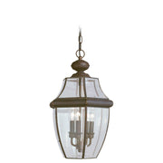 Lancaster 3-Light Outdoor Lantern Pendant in Antique Bronze