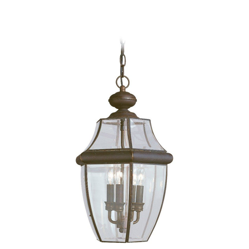 Lancaster 3-Light Outdoor Lantern Pendant in Antique Bronze