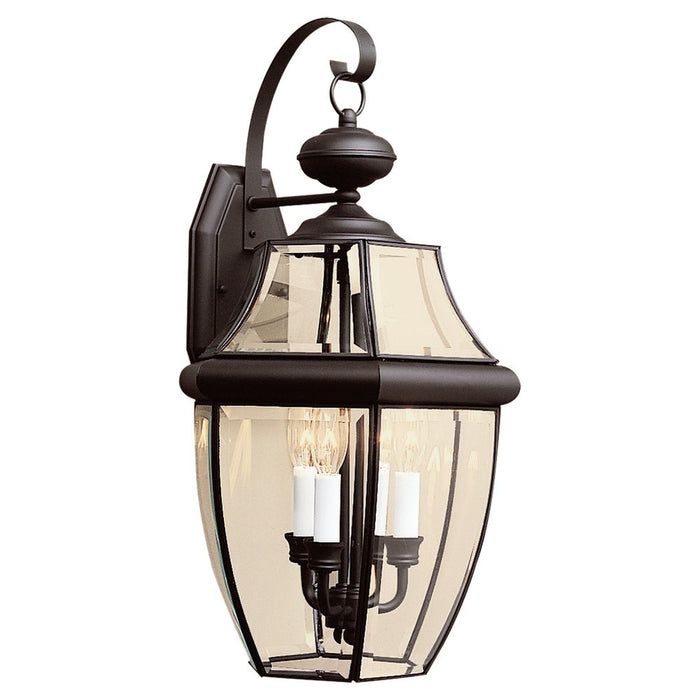 Lancaster Three Light Outdoor Wall Lantern in Black