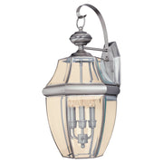 Lancaster 3-Light Outdoor Wall Lantern in Antique Brushed Nickel
