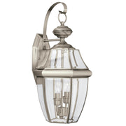 Lancaster 2-Light Outdoor Wall Lantern in Antique Brushed Nickel