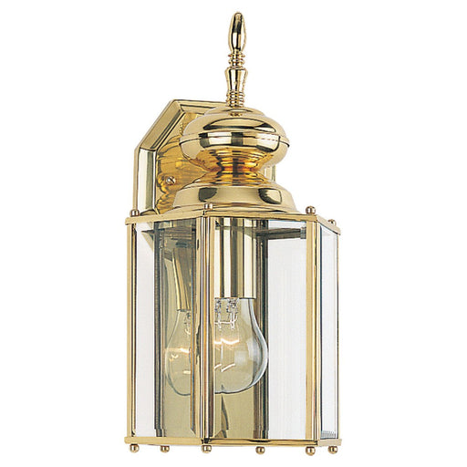 Classico One Light Outdoor Wall Lantern in Polished Brass