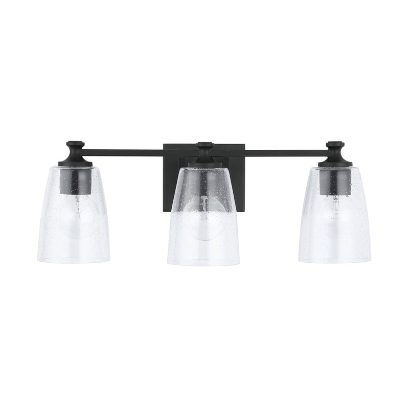 Myles 3-Light Bath Vanity Light in Matte Black