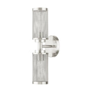 Industro 2-Light Double Wall Sconce in Brushed Nickel