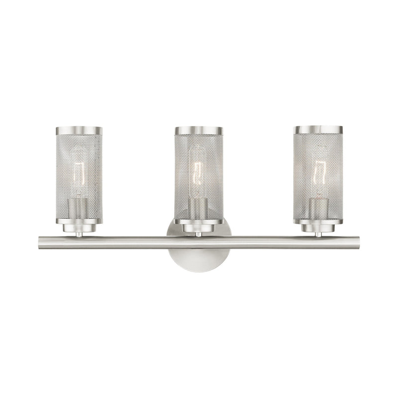 Industro 3-Light Bath Vanity Light in Brushed Nickel