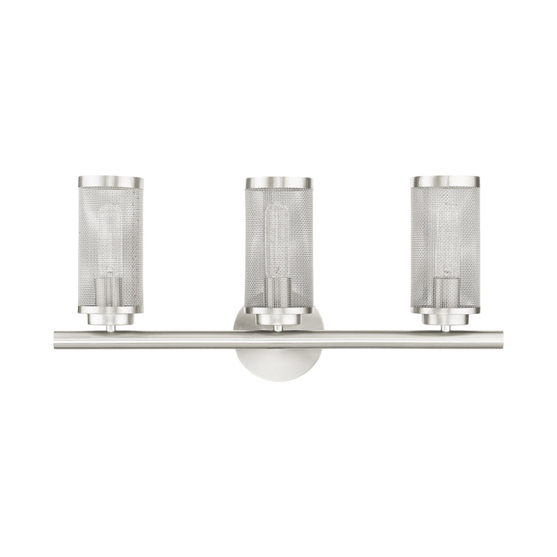 Industro 3-Light Bath Vanity Light in Brushed Nickel