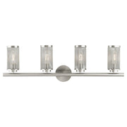 Industro 4-Light Large Bath Vanity Light in Brushed Nickel