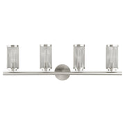 Industro 4-Light Large Bath Vanity Light in Brushed Nickel