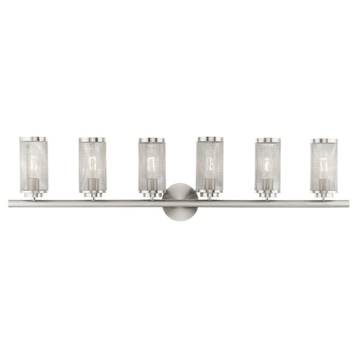Industro 6-Light Extra Large Bath Vanity Light in Brushed Nickel