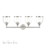 Ashridge 4-Light Large Bath Vanity Light in Brushed Nickel
