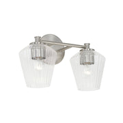 Beau 2-Light Bath Vanity Light in Brushed Nickel