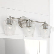 Beau 3-Light Bath Vanity Light in Brushed Nickel