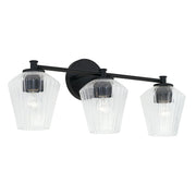 Beau 3-Light Bath Vanity Light in Matte Black