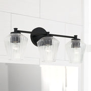 Beau 3-Light Bath Vanity Light in Matte Black