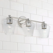 Beau 3-Light Bath Vanity Light in Polished Nickel