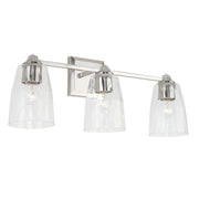 Laurent 3-Light Bath Vanity Light in Polished Nickel