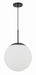 56893-FB-WG- Gaze 1-Light Pendant in Flat Black by Craftmade