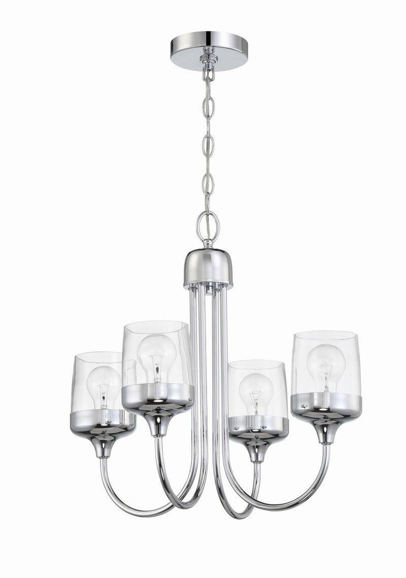 Wrenn 4-Light Chandelier in Chrome - Lamps Expo