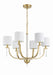58226-SB - Fortuna 6-Light Chandelier in Satin Brass by Craftmade