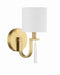 Fortuna 1-Light Wall Sconce in Satin Brass - Lamps Expo