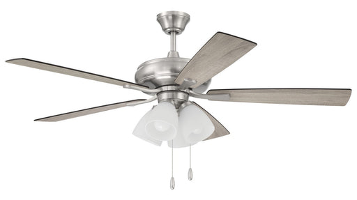 ECF114BNK5-DWWLN - Eos Frost 4 Light 52" Ceiling Fan in Brushed Polished Nickel by Craftmade
