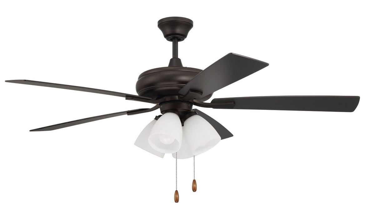 ECF114ESP5-ESPWLN - Eos Frost 4 Light 52" Ceiling Fan in Espresso by Craftmade
