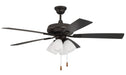 ECF114ESP5-ESPWLN - Eos Frost 4 Light 52" Ceiling Fan in Espresso by Craftmade