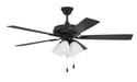 Eos Frost 4 Light 52" Ceiling Fan in Flat Black - Lamps Expo