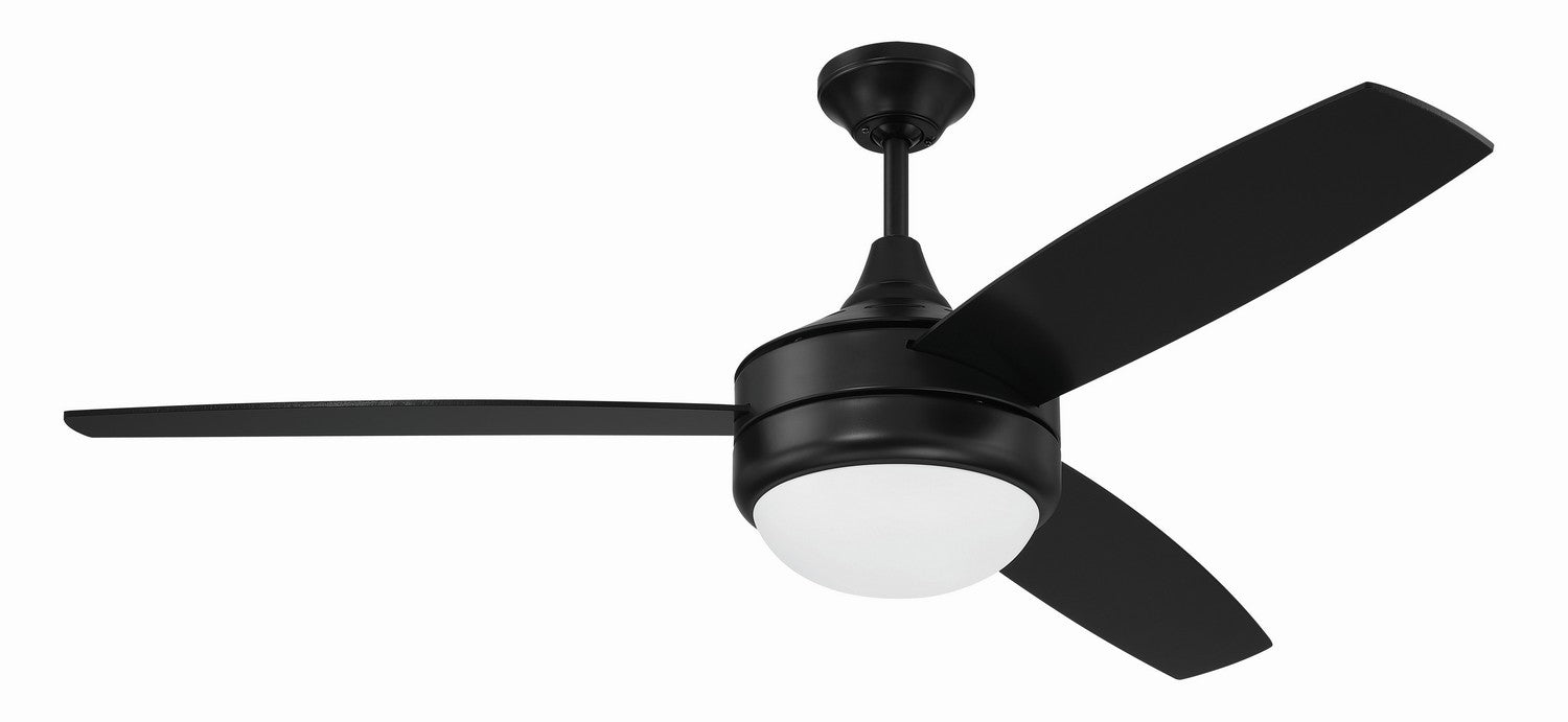 Phaze II 3-Blade 52" Ceiling Fan in Flat Black