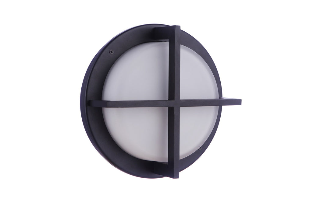 Bulkhead Round One Light Outdoor Bulkhead in Textured Black