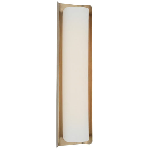 Penumbra 21" Wall Sconce in Hand-Rubbed Antique Brass and Linen
