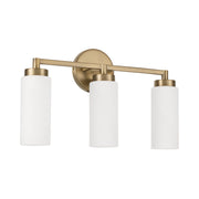 Alyssa 3-Light Vanity in Aged Brass - Lamps Expo